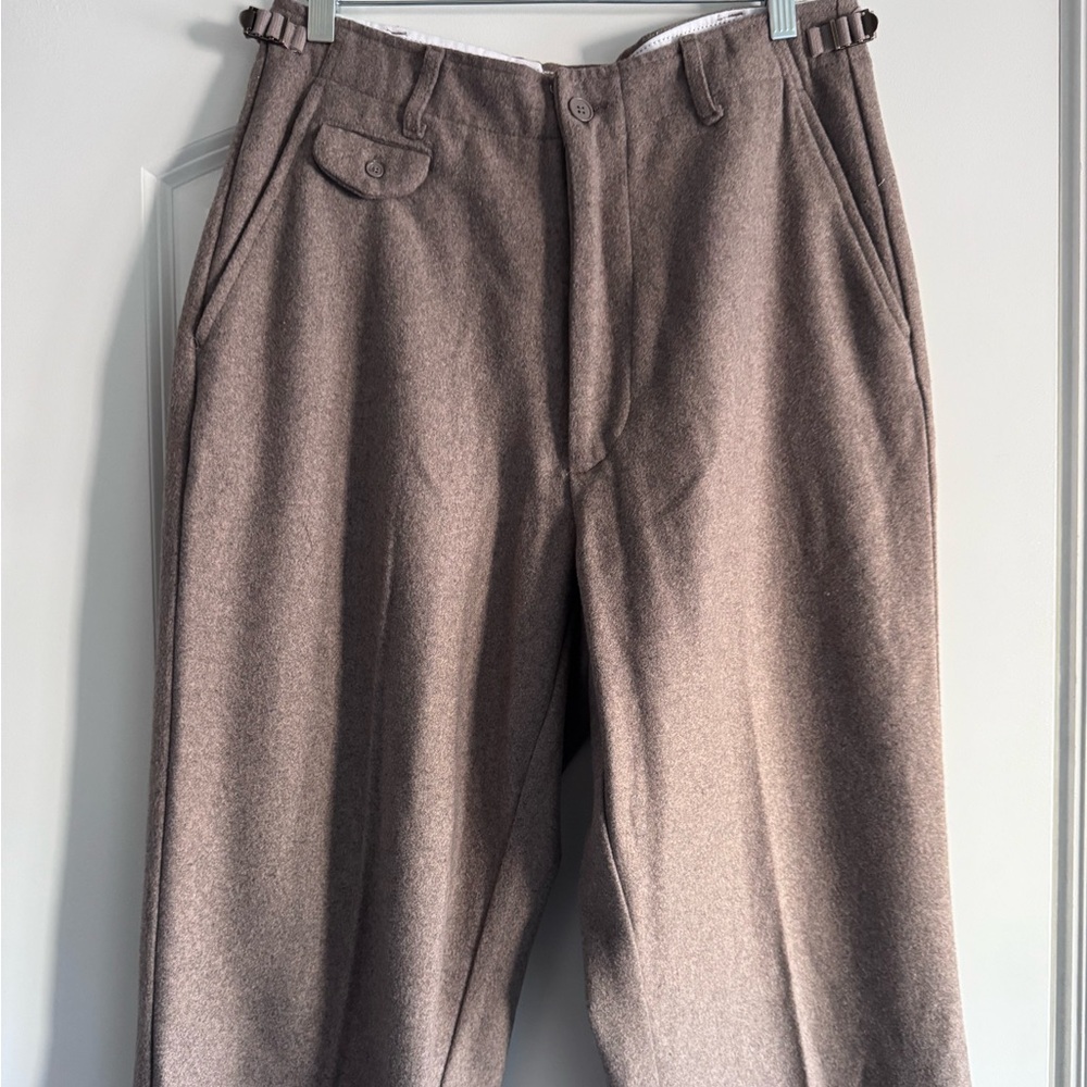 Elwood Brown Wool Blend Trousers Men’s 30 Tailored Fit